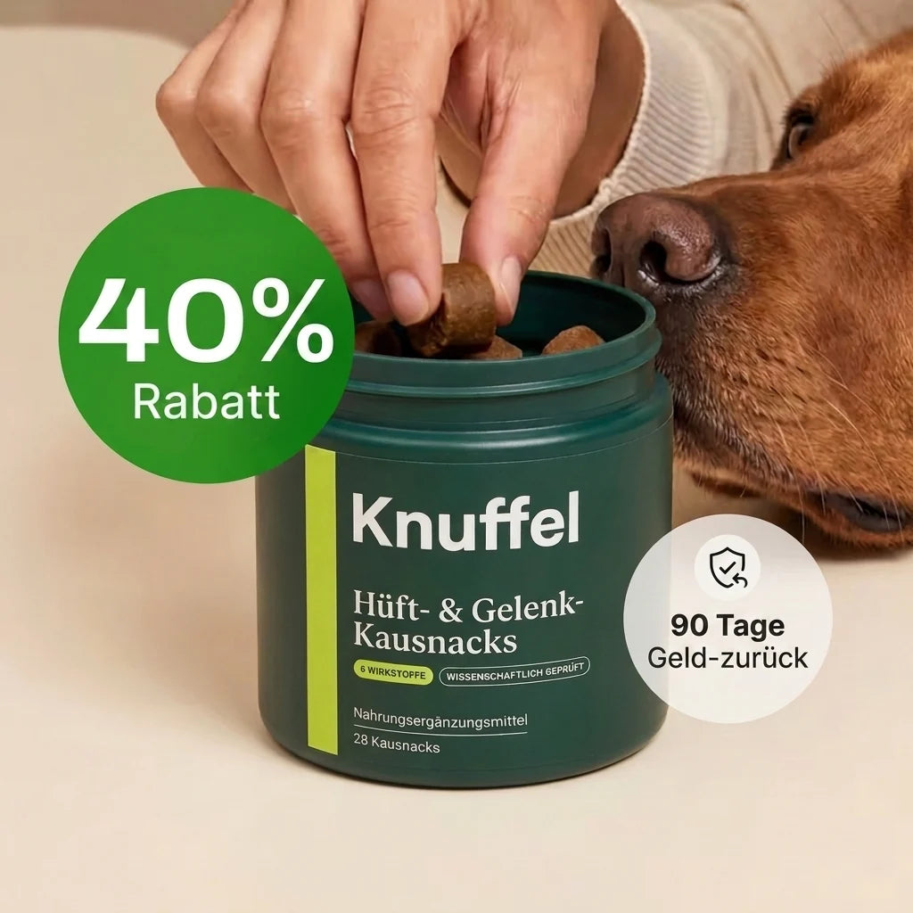 Knuffel Hüft- & Gelenk-Kausnacks – 40% Rabatt, 90 Tage Geld-zurück