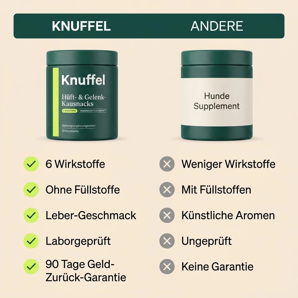 Knuffel im Vergleich zu anderen Gelenk-Snacks